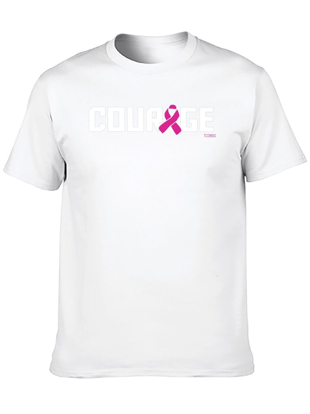 Courage Pink Ribbon Graphic T-Shirt