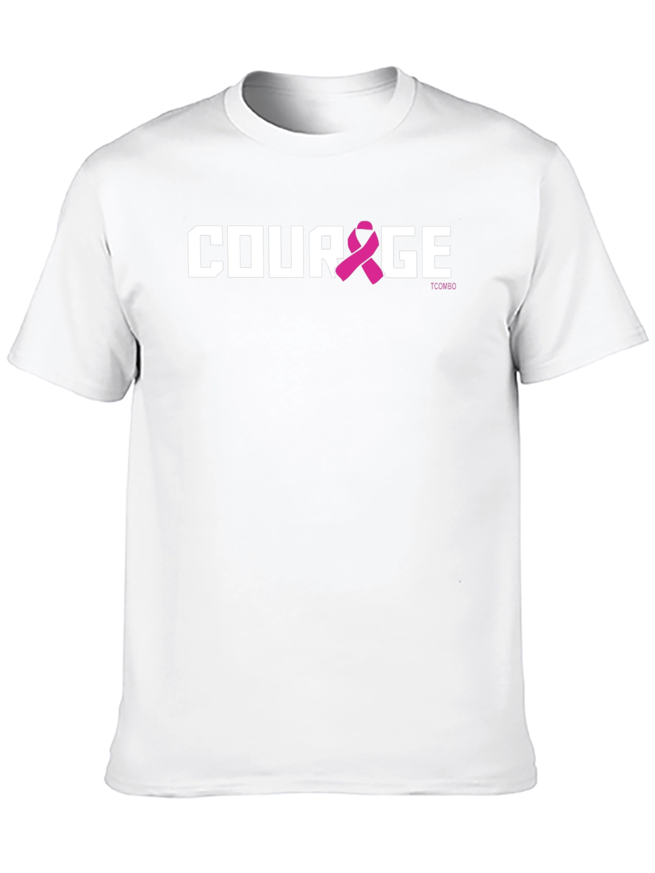 Courage Pink Ribbon Graphic T-Shirt