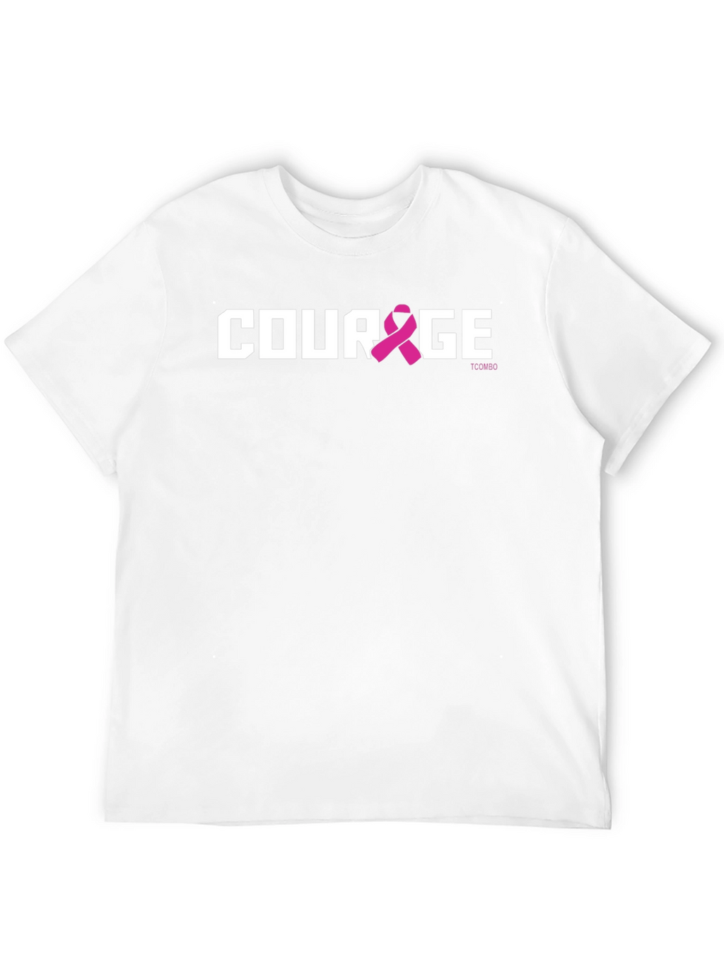 Courage Pink Ribbon Graphic T-Shirt