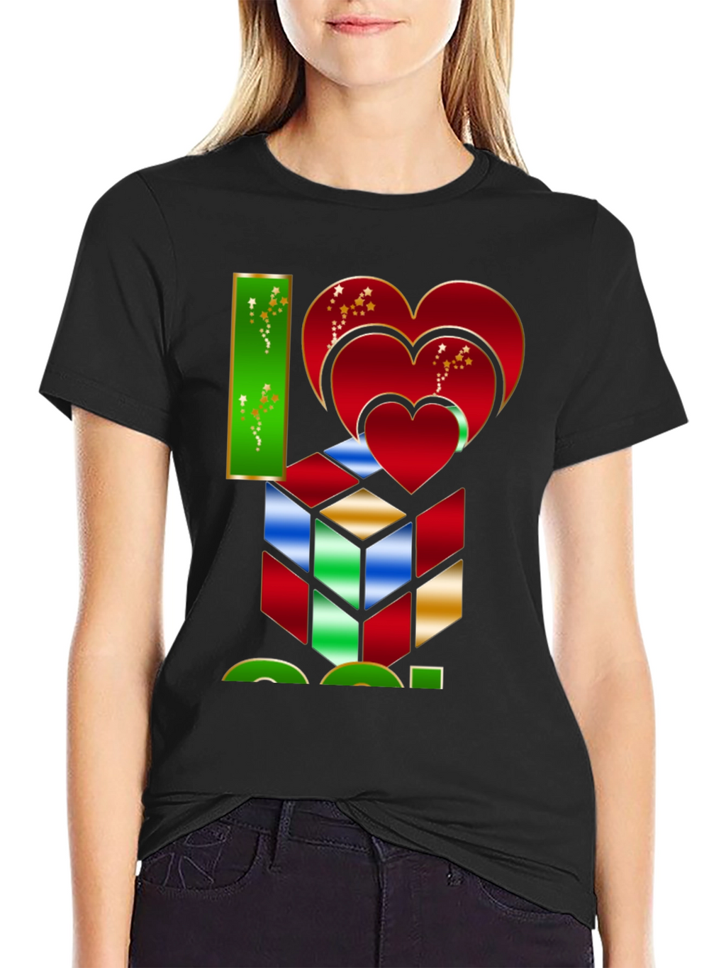 I Heart Cube Graphic Tee - Puzzle Lovers Shirt