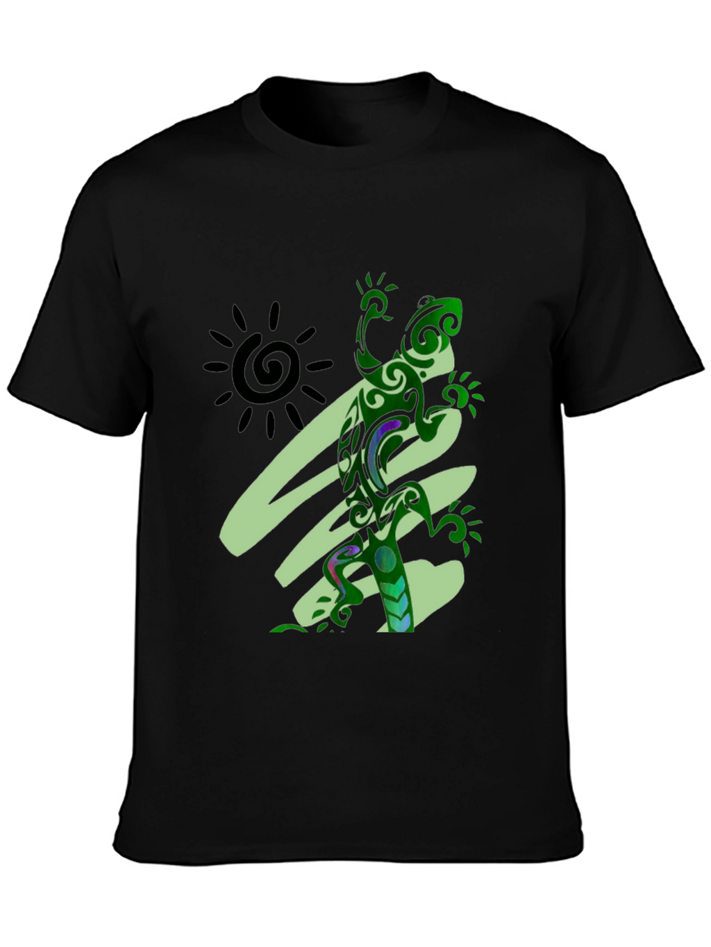 Tribal Lizard Graphic Tee - Unique Design