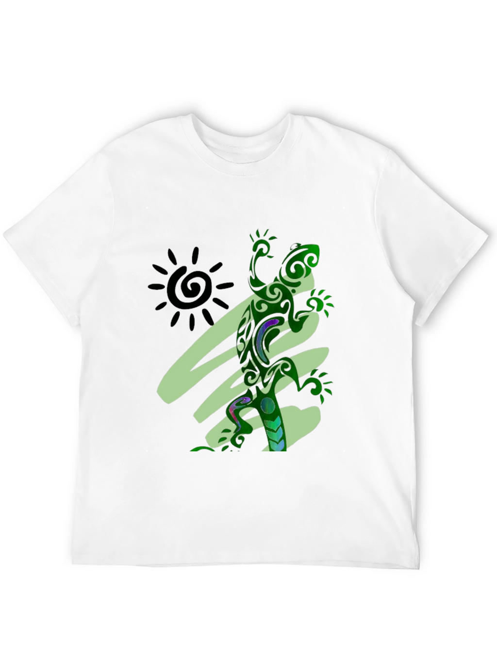 Tribal Lizard Graphic Tee - Unique Design