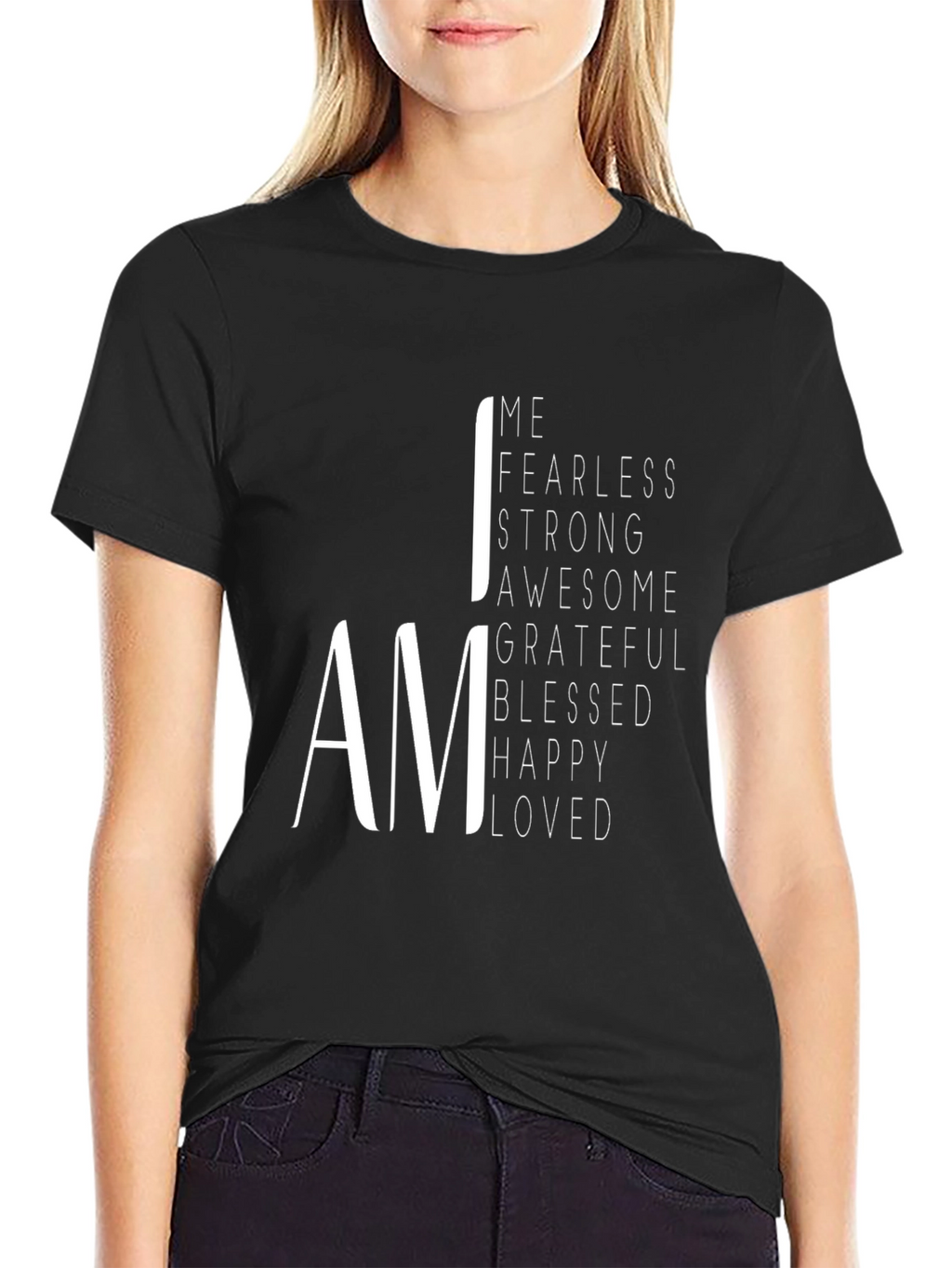 I AM Positive Affirmation Black T-Shirt