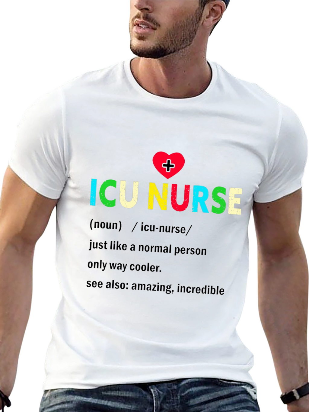 ICU Nurse Definition Graphic Tee - Black