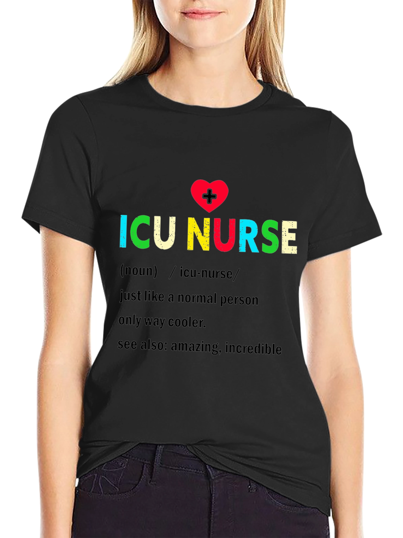 ICU Nurse Definition Graphic Tee - Black