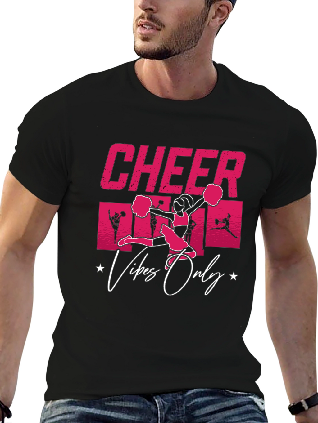 Cheer Vibes Only Graphic T-Shirt