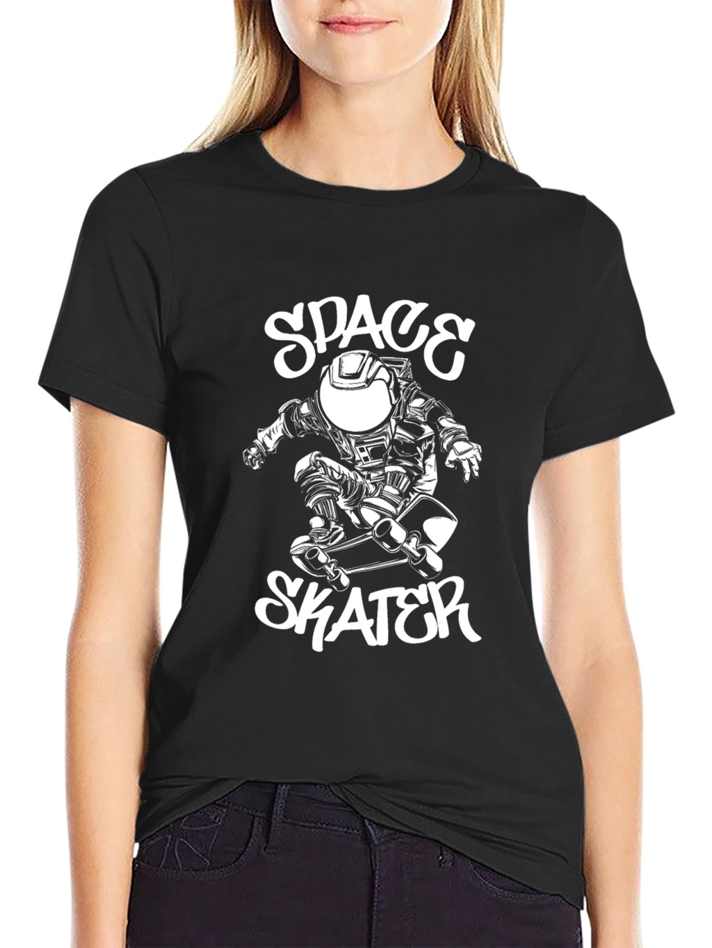 Space Skater Black T-Shirt
