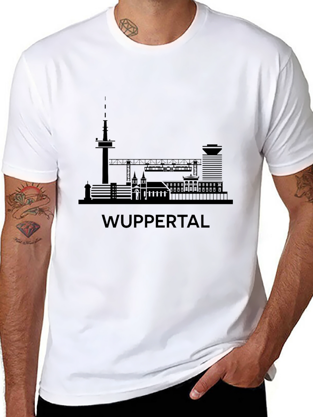 Wuppertal Skyline Graphic Tee - Stylish City Pride