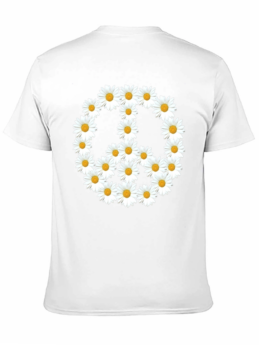 Daisy Peace Sign Black T-Shirt