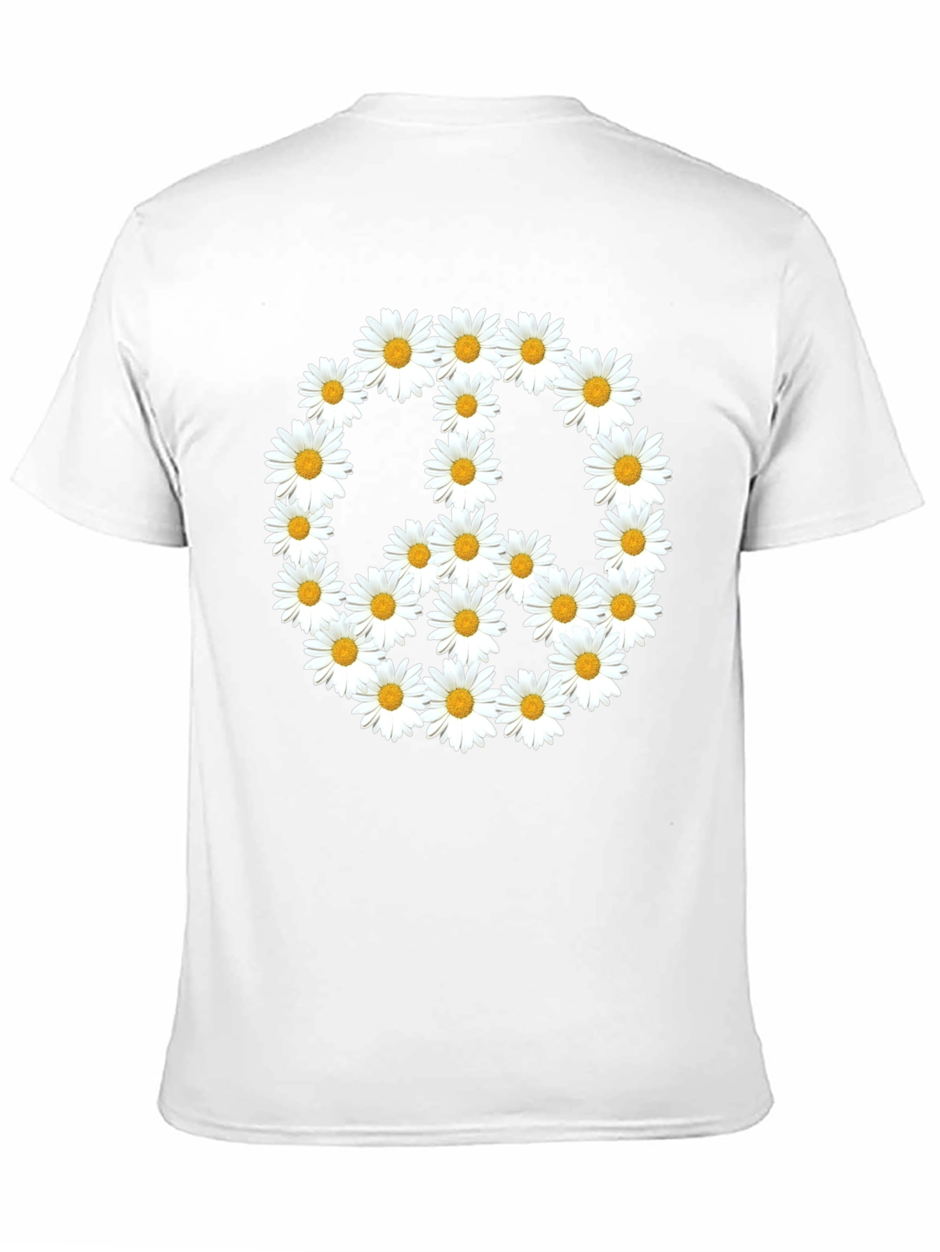 Daisy Peace Sign Black T-Shirt