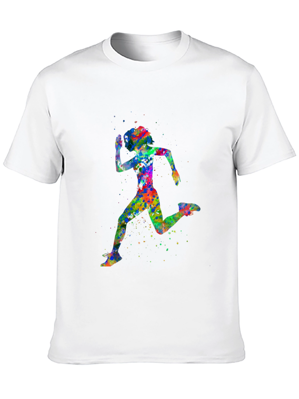 Watercolor Running Woman T-Shirt