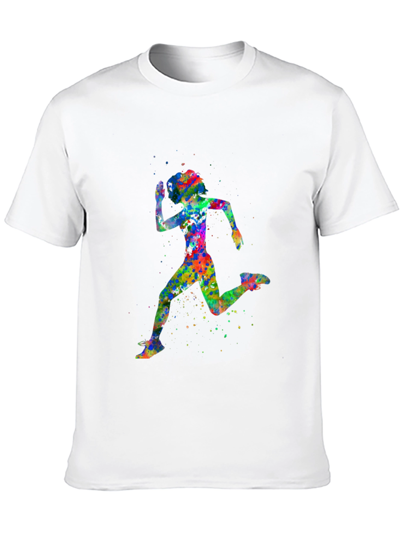 Watercolor Running Woman T-Shirt