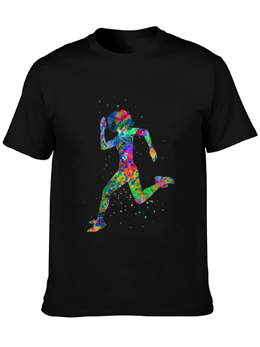 Watercolor Running Woman T-Shirt