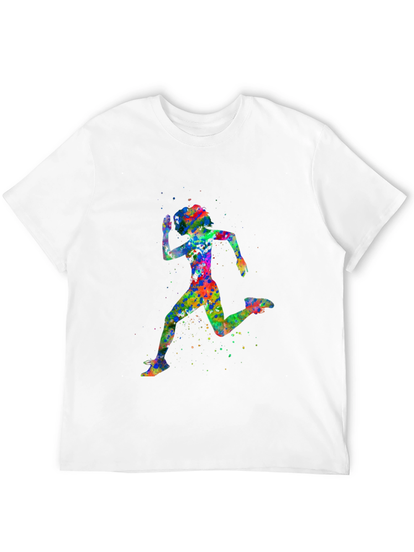 Watercolor Running Woman T-Shirt