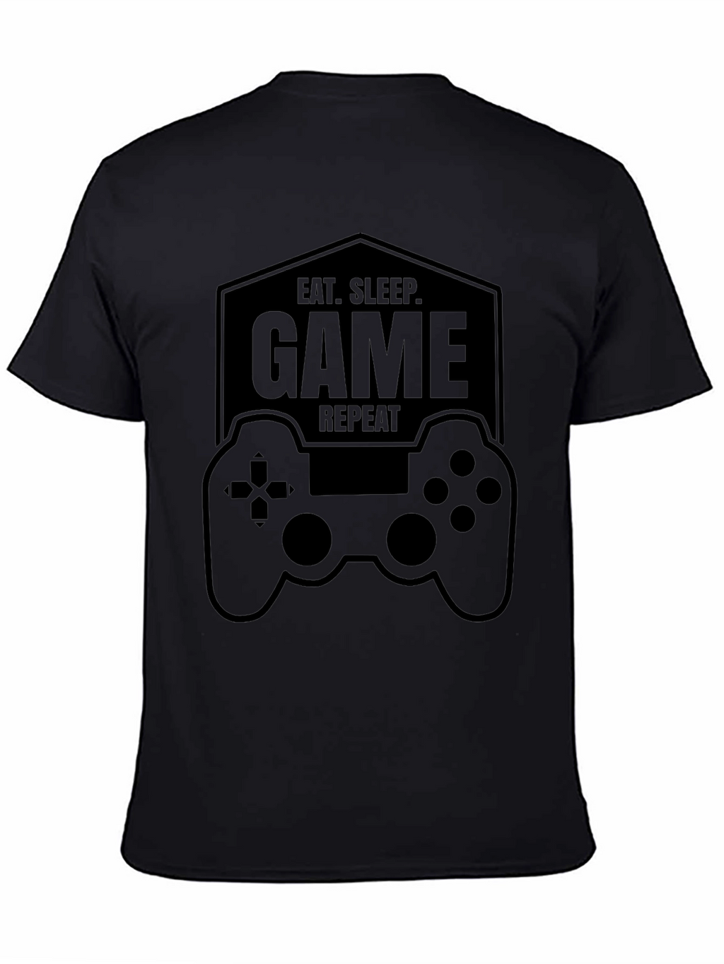 Eat Sleep Game Repeat Black T-Shirt
