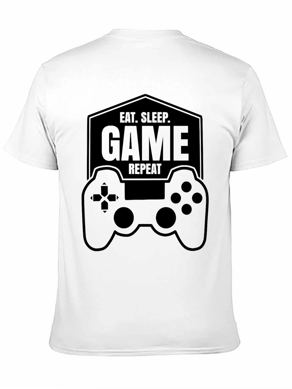Eat Sleep Game Repeat Black T-Shirt