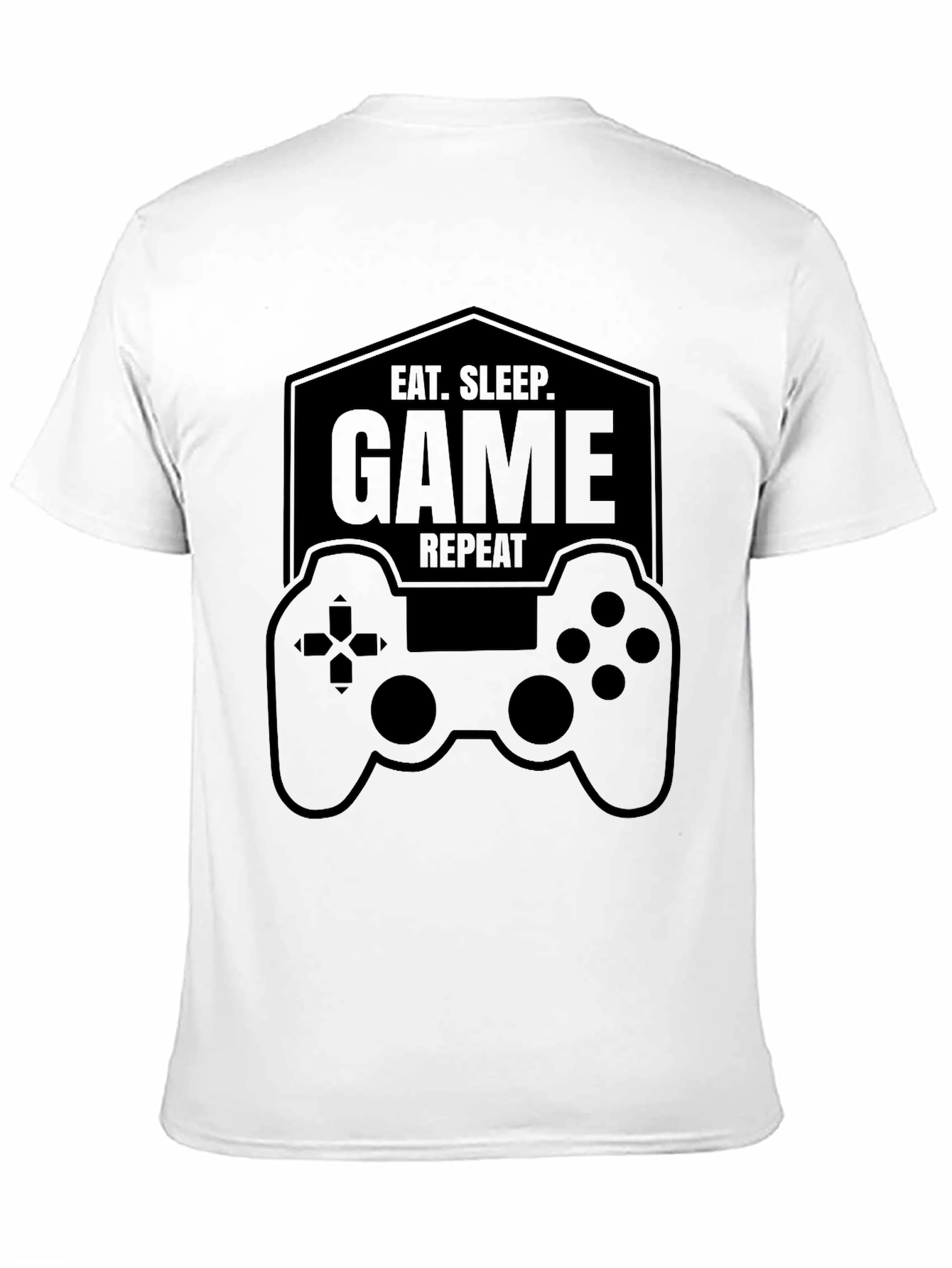 Eat Sleep Game Repeat Black T-Shirt