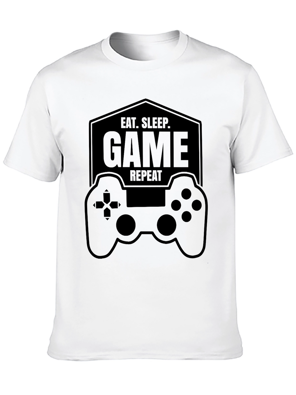 Eat Sleep Game Repeat Black T-Shirt