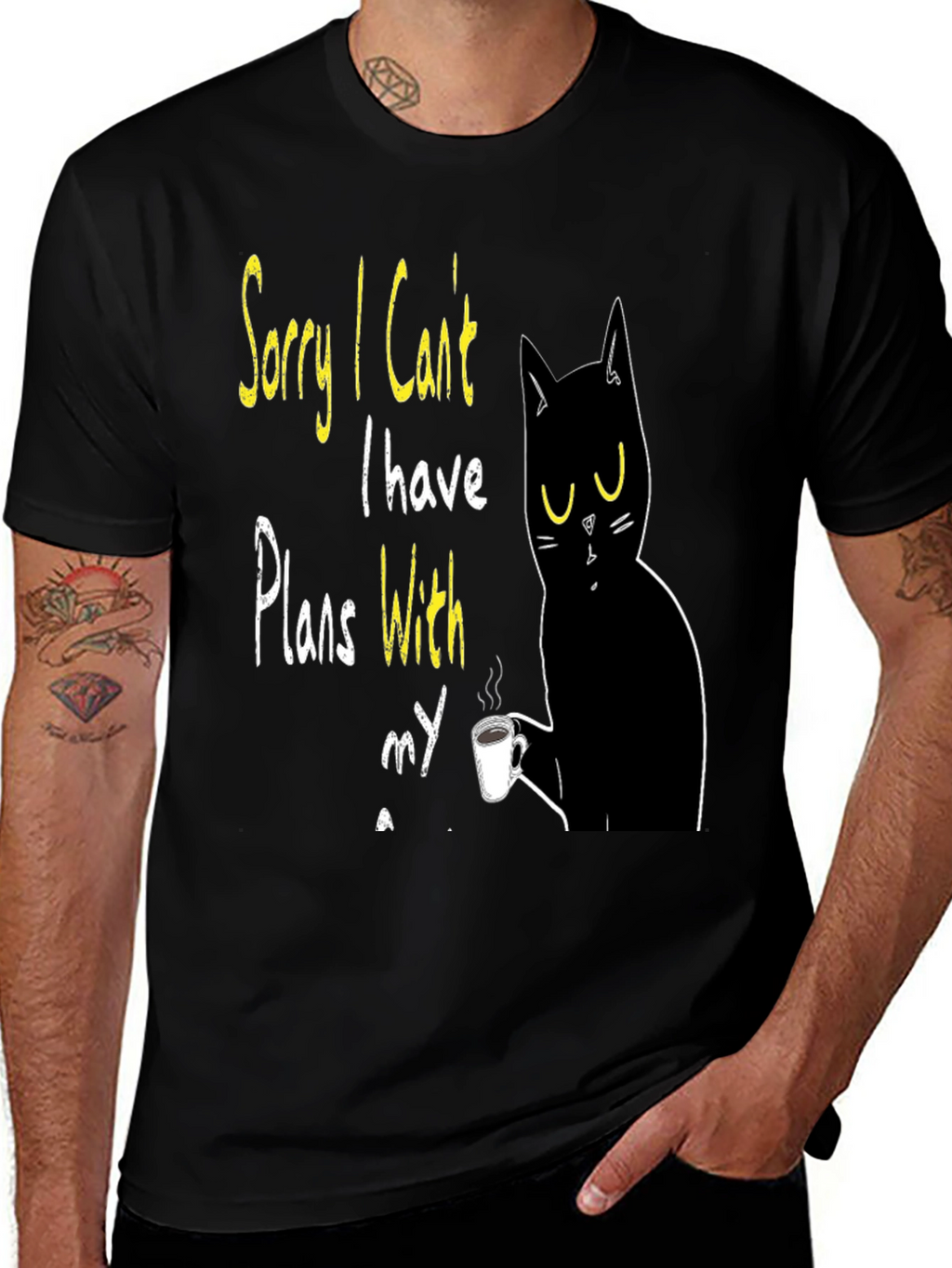 Cat Plans T-Shirt - Funny Novelty Graphic Tee