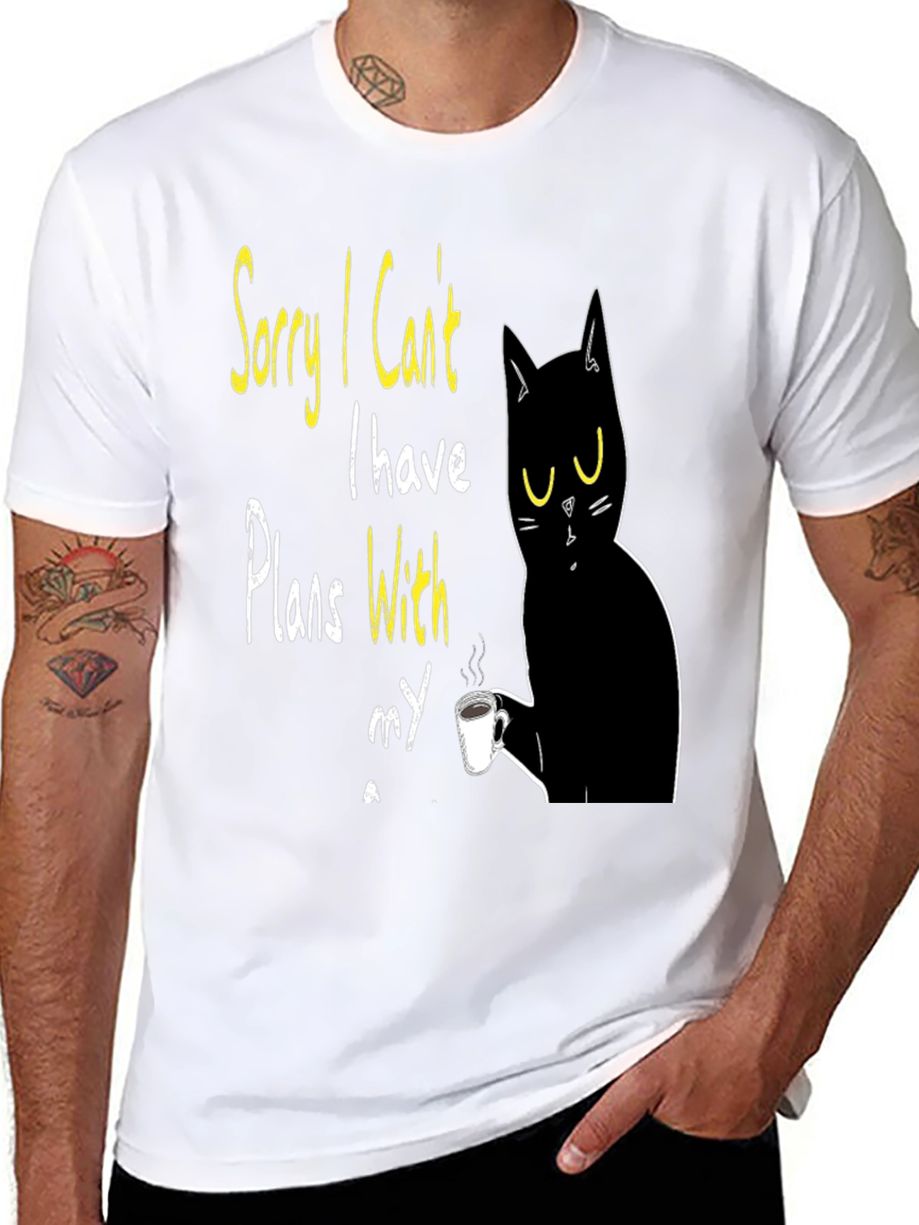 Cat Plans T-Shirt - Funny Novelty Graphic Tee