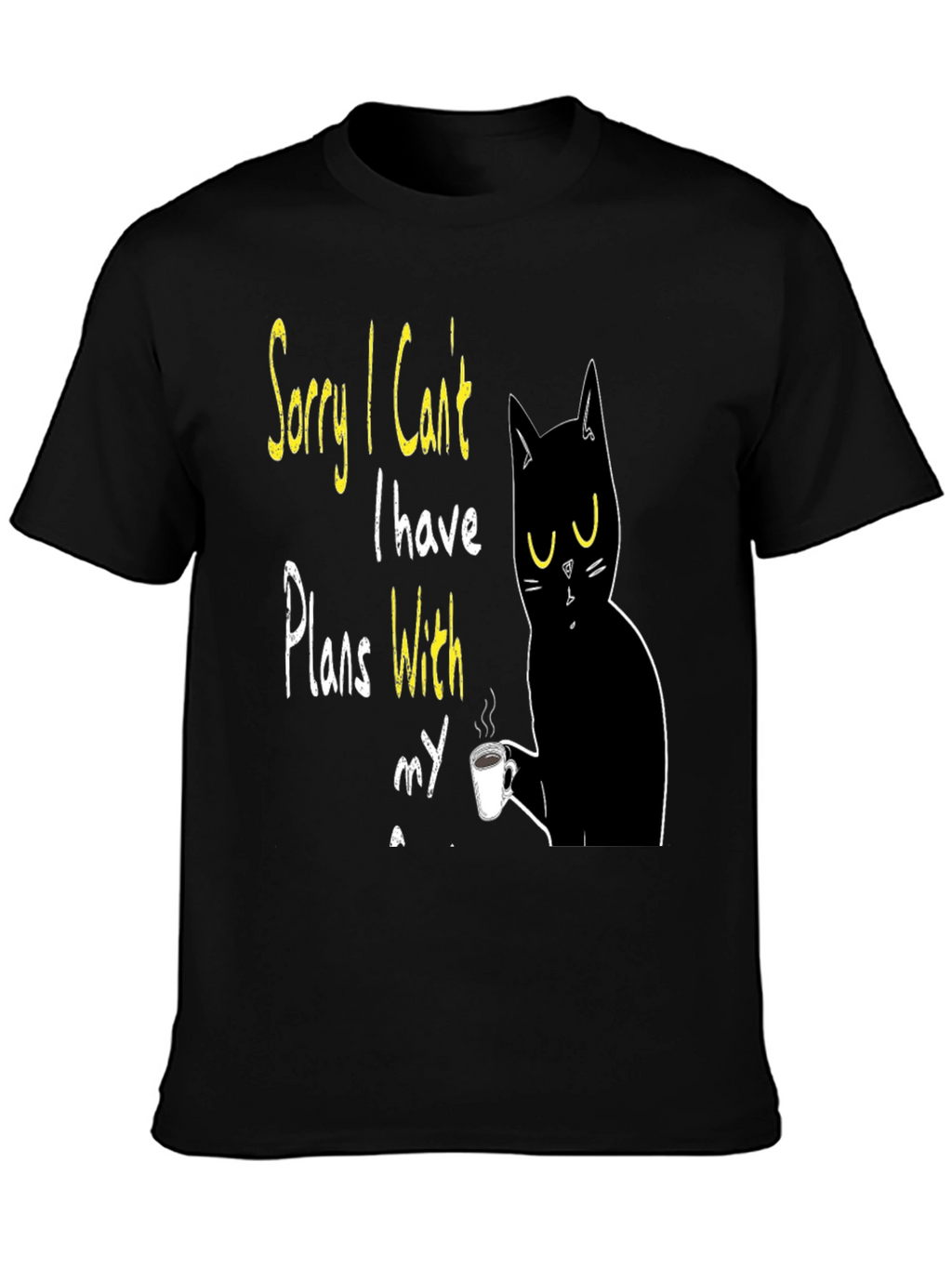 Cat Plans T-Shirt - Funny Novelty Graphic Tee