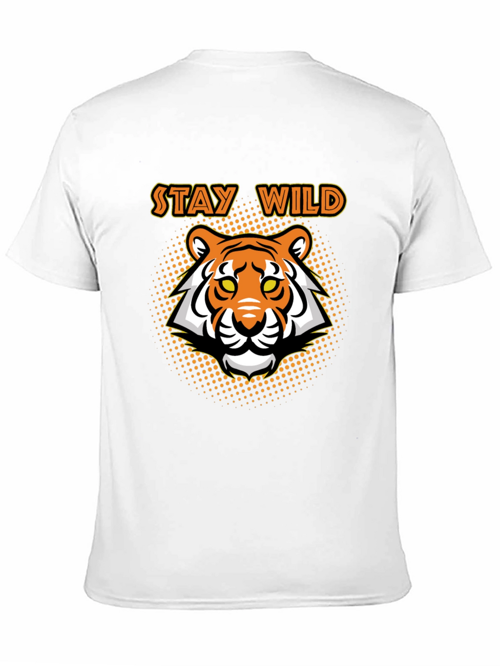 Stay Wild Tiger Graphic Tee - Black Cotton T-Shirt