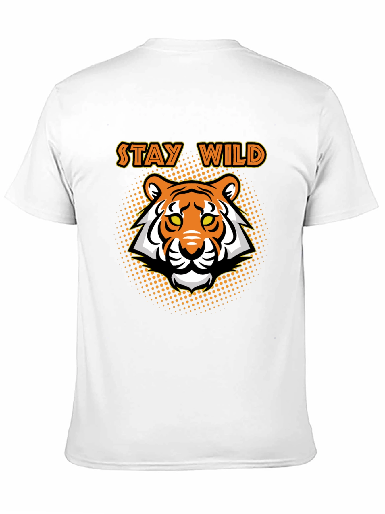 Stay Wild Tiger Graphic Tee - Black Cotton T-Shirt