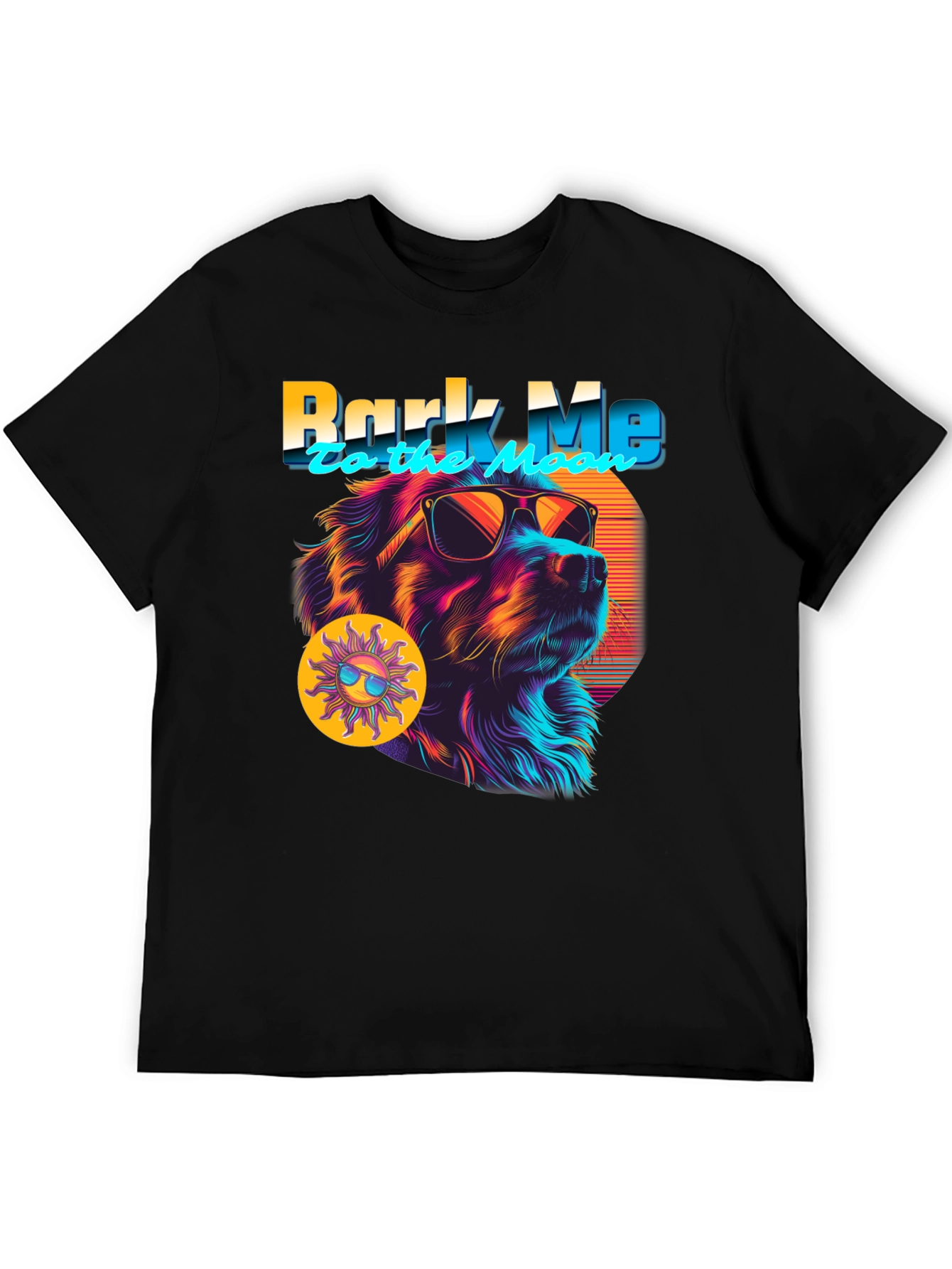 Bark Me To The Moon Dog Graphic T-Shirt