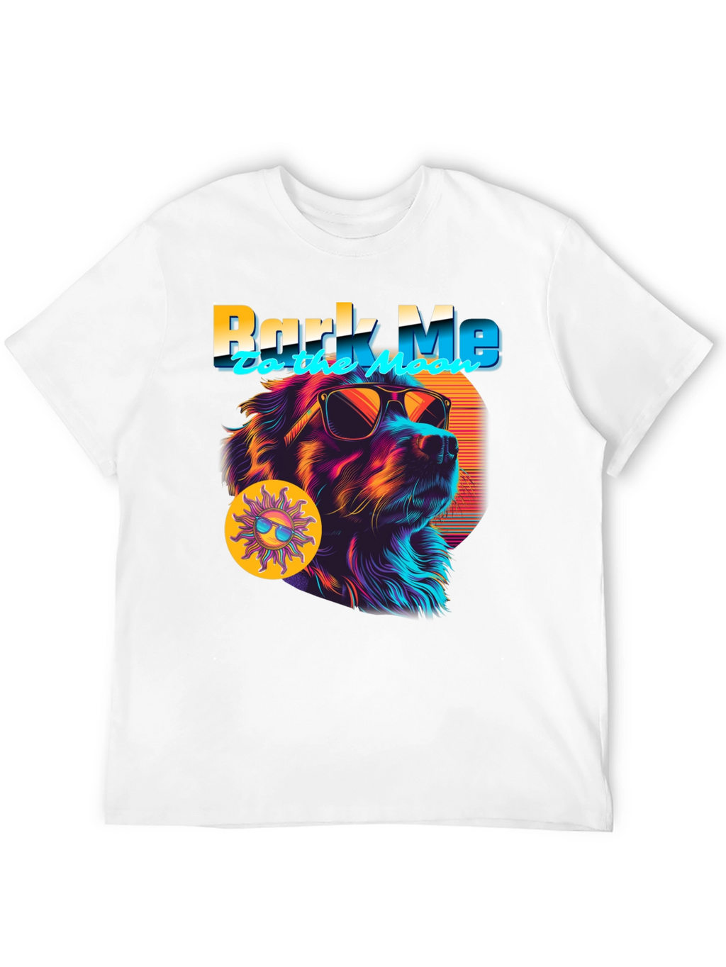 Bark Me To The Moon Dog Graphic T-Shirt