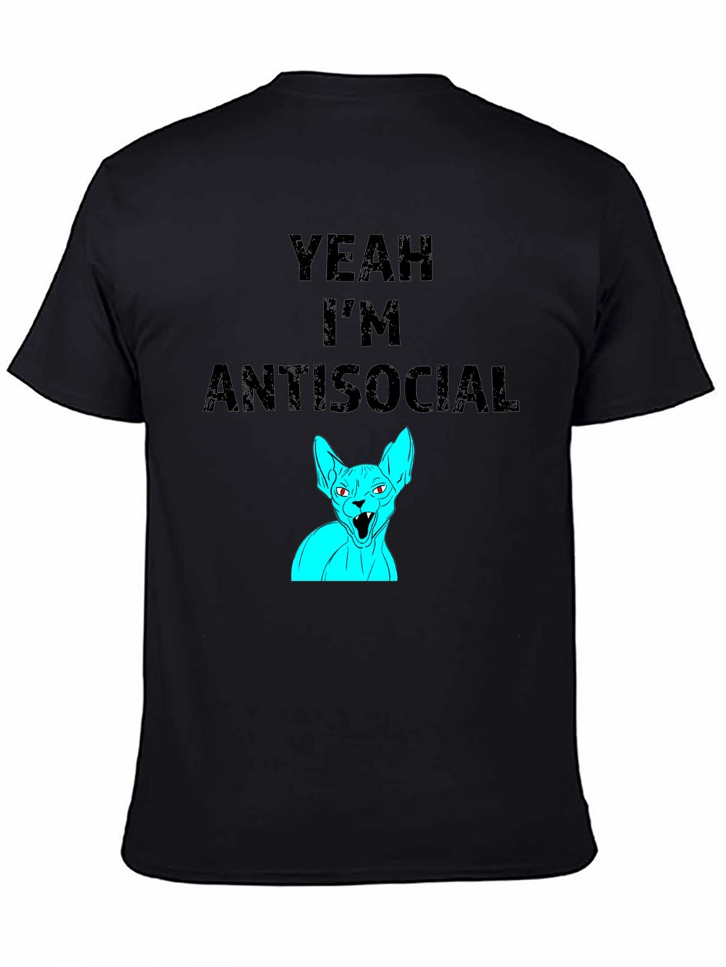 Antisocial Cat Graphic Tee