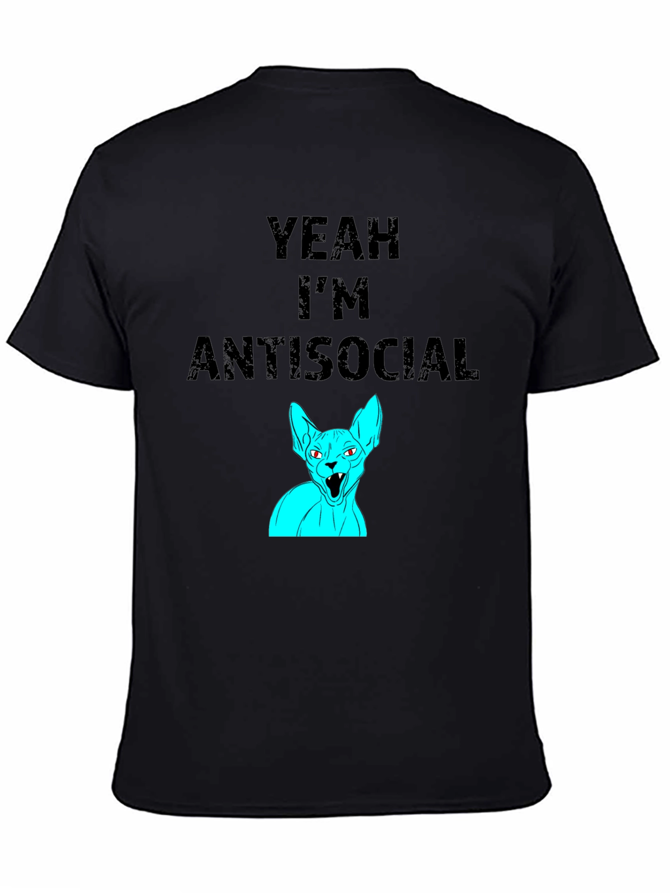 Antisocial Cat Graphic Tee