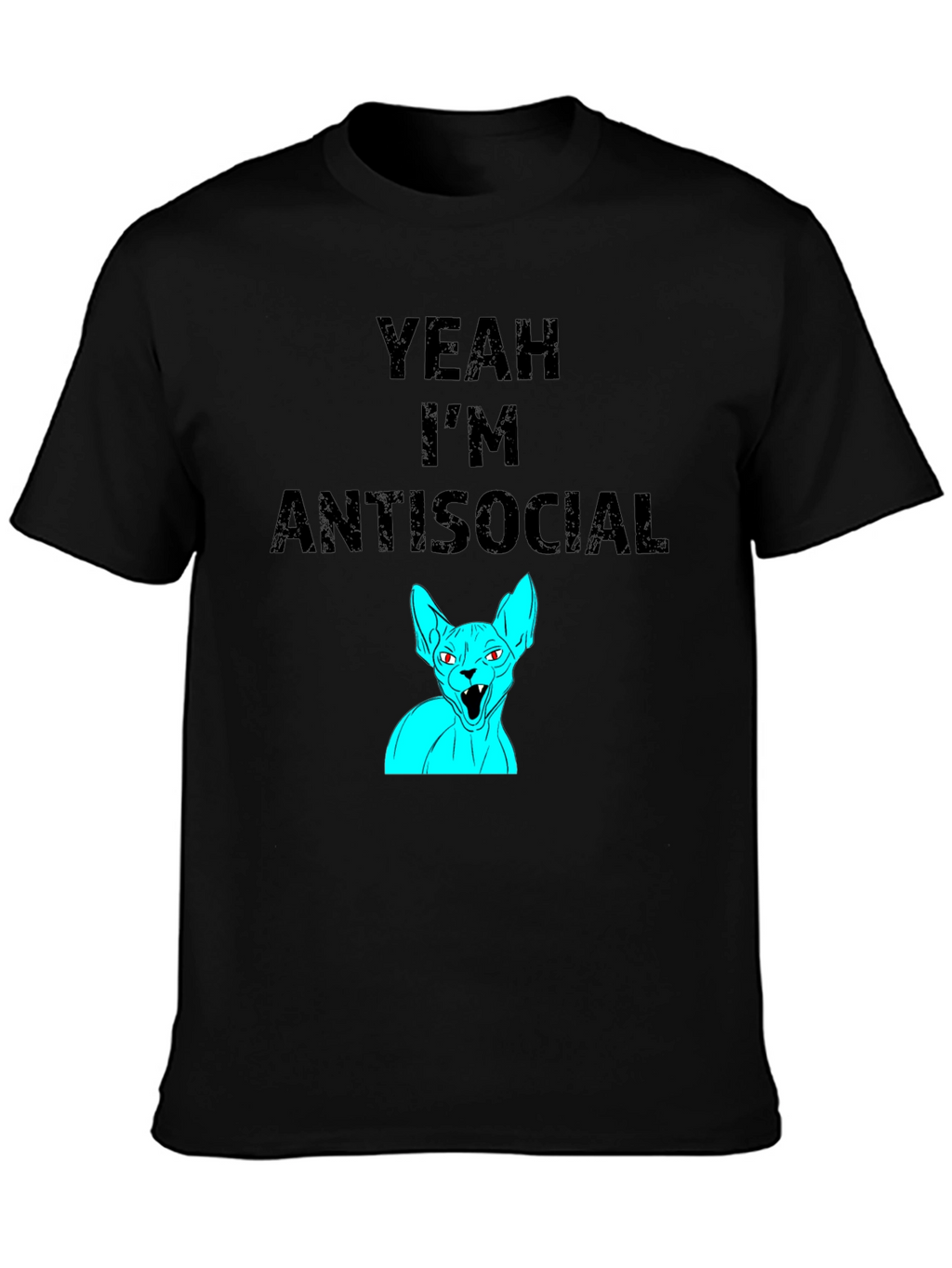 Antisocial Cat Graphic Tee