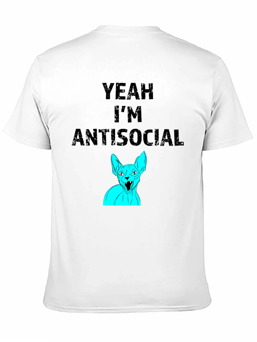 Antisocial Cat Graphic Tee