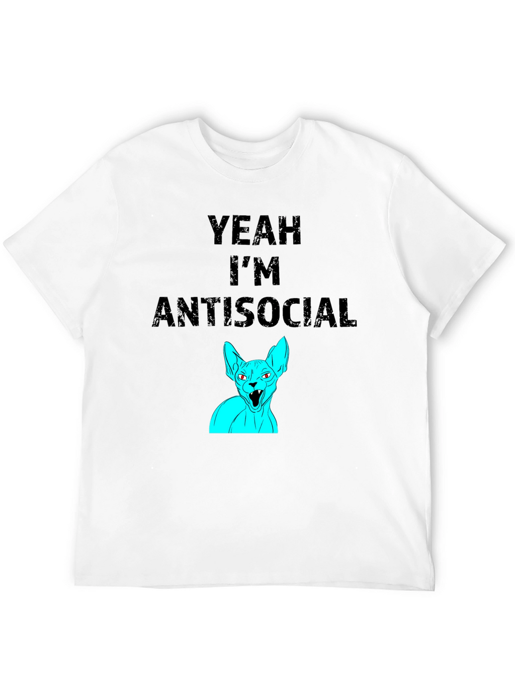 Antisocial Cat Graphic Tee