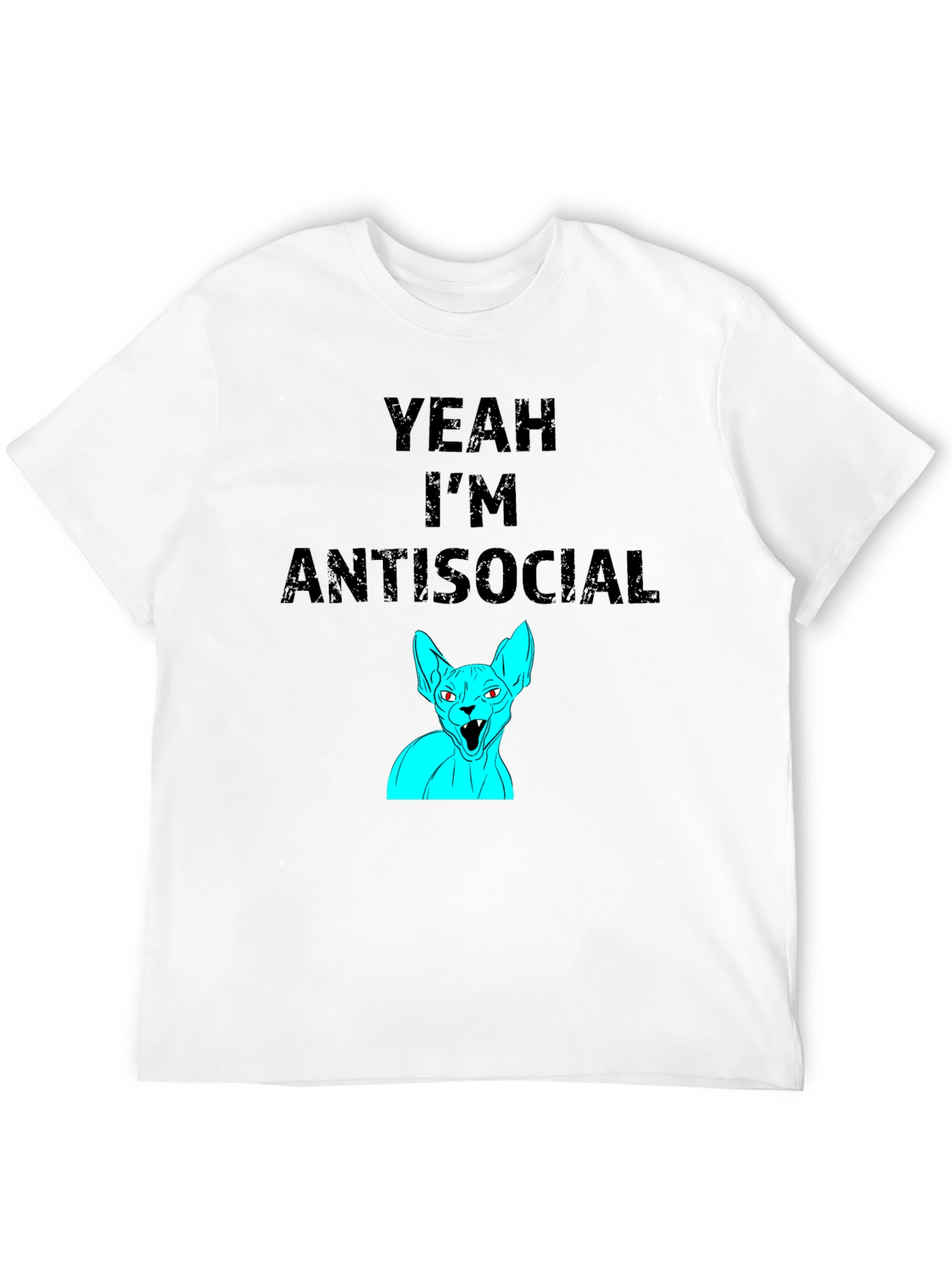Antisocial Cat Graphic Tee