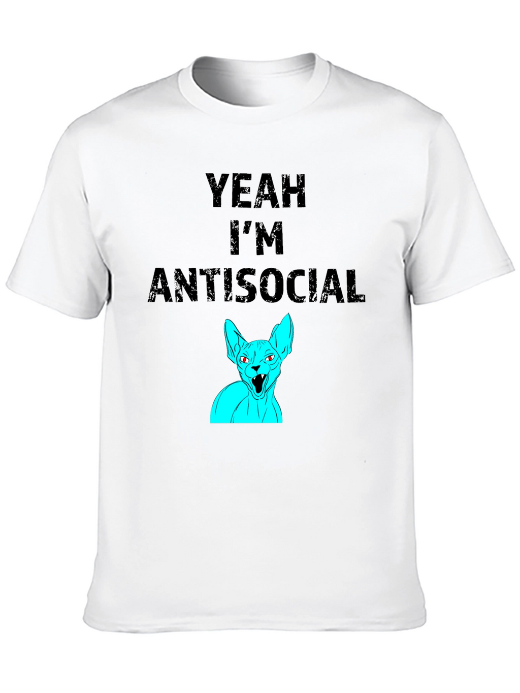 Antisocial Cat Graphic Tee