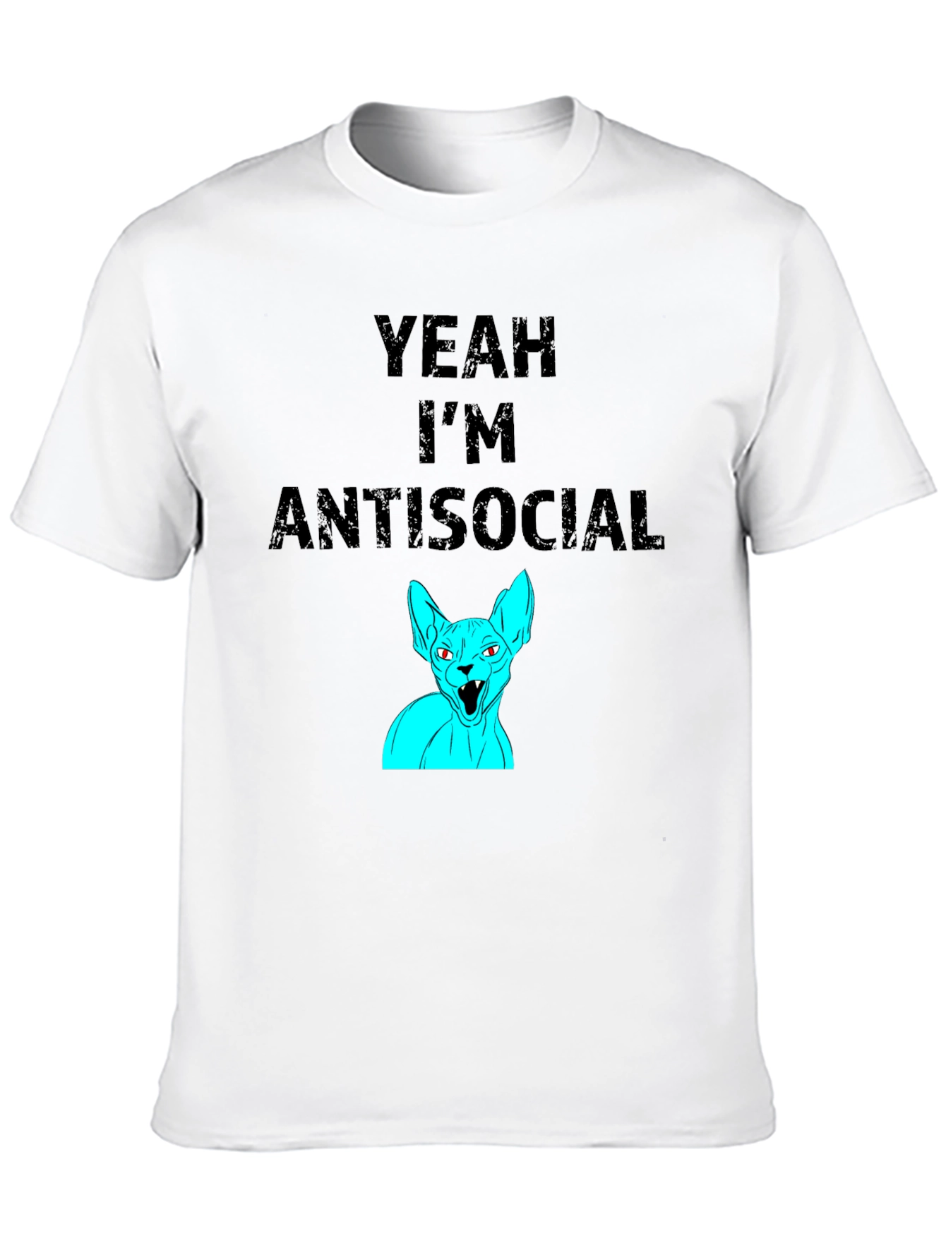 Antisocial Cat Graphic Tee