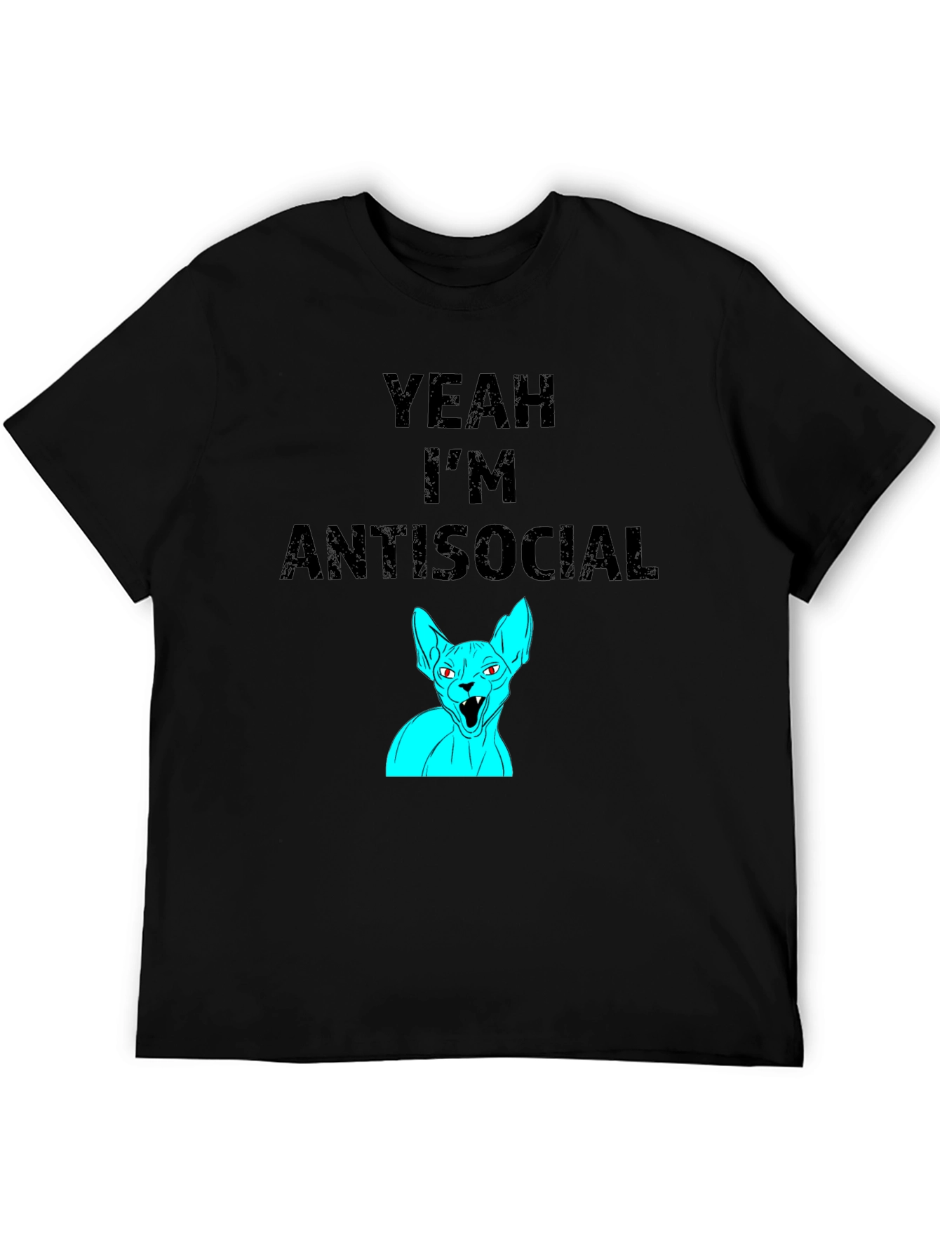 Antisocial Cat Graphic Tee