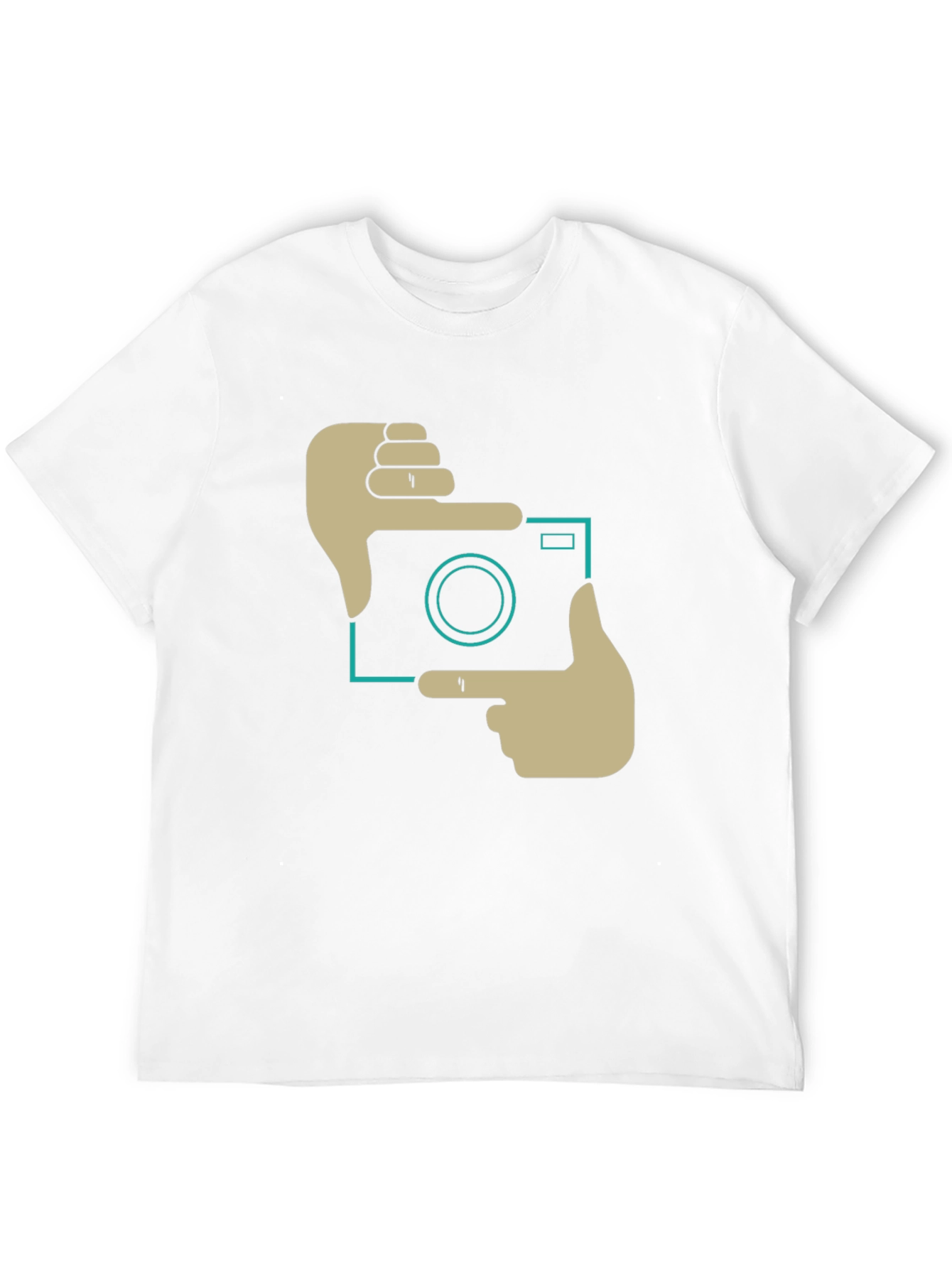 Trendy Camera Frame Graphic Black T-Shirt
