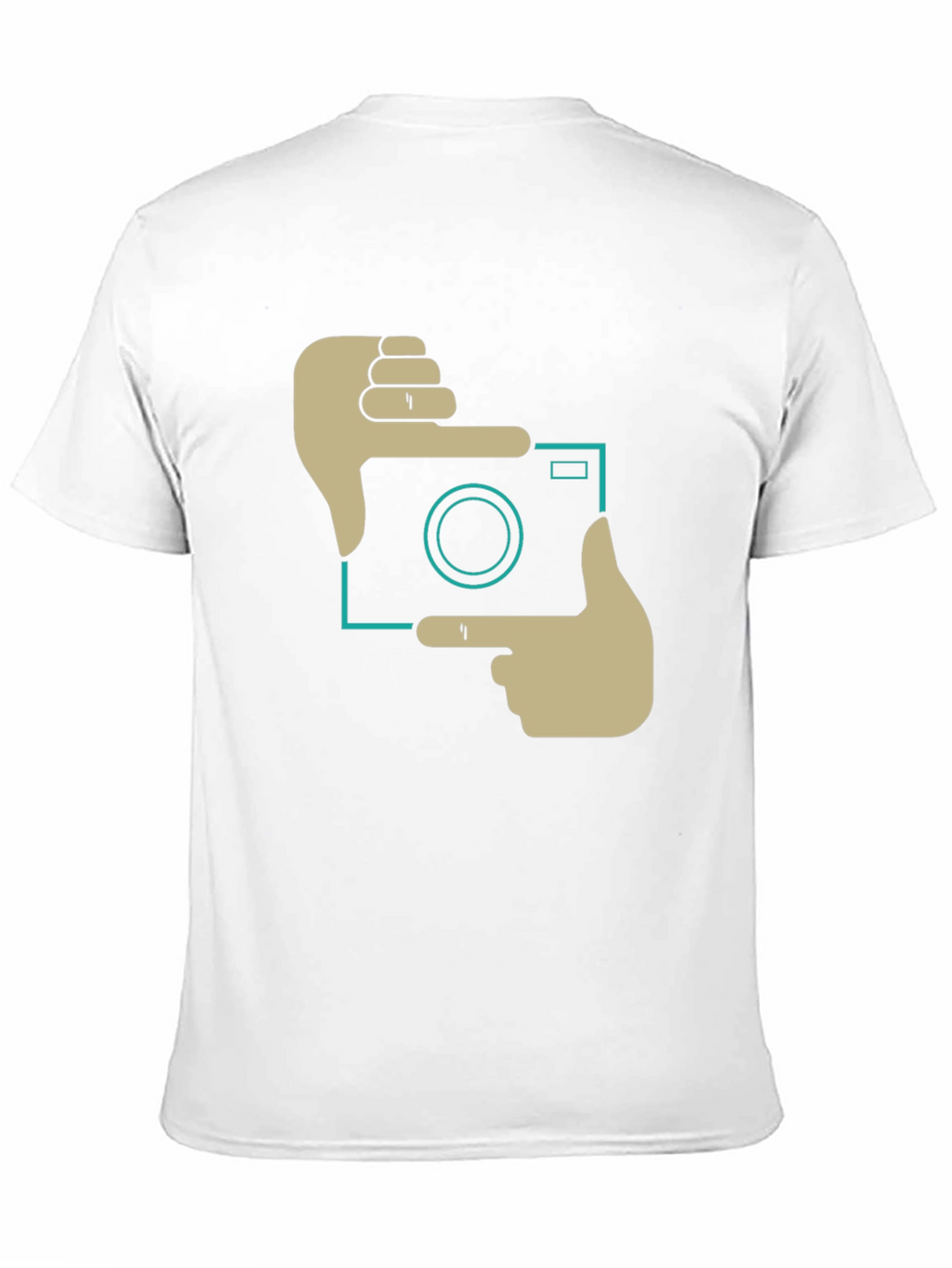 Trendy Camera Frame Graphic Black T-Shirt
