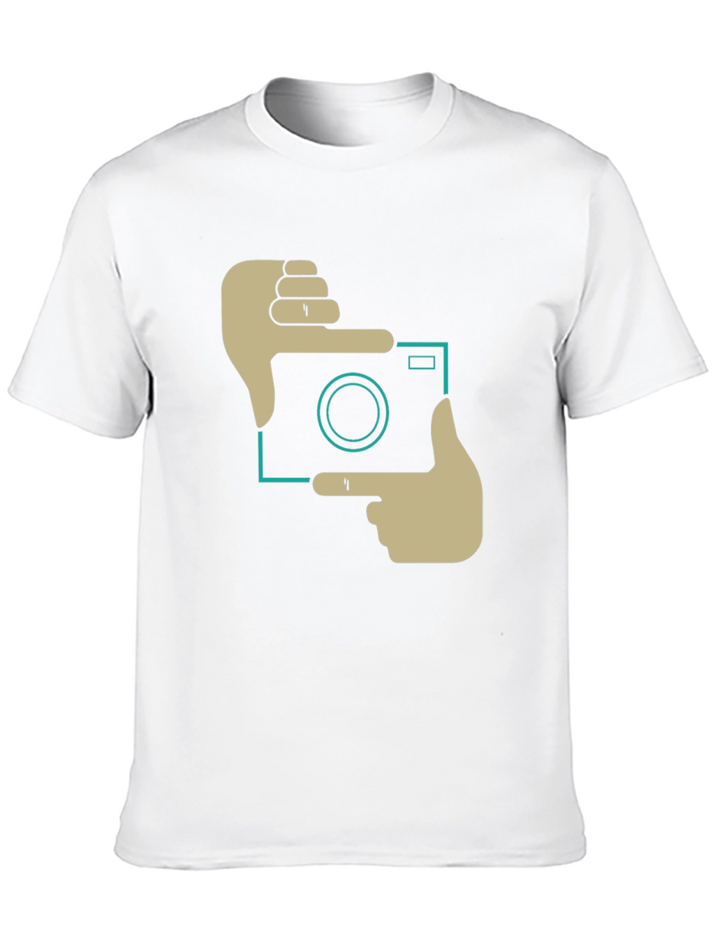 Trendy Camera Frame Graphic Black T-Shirt
