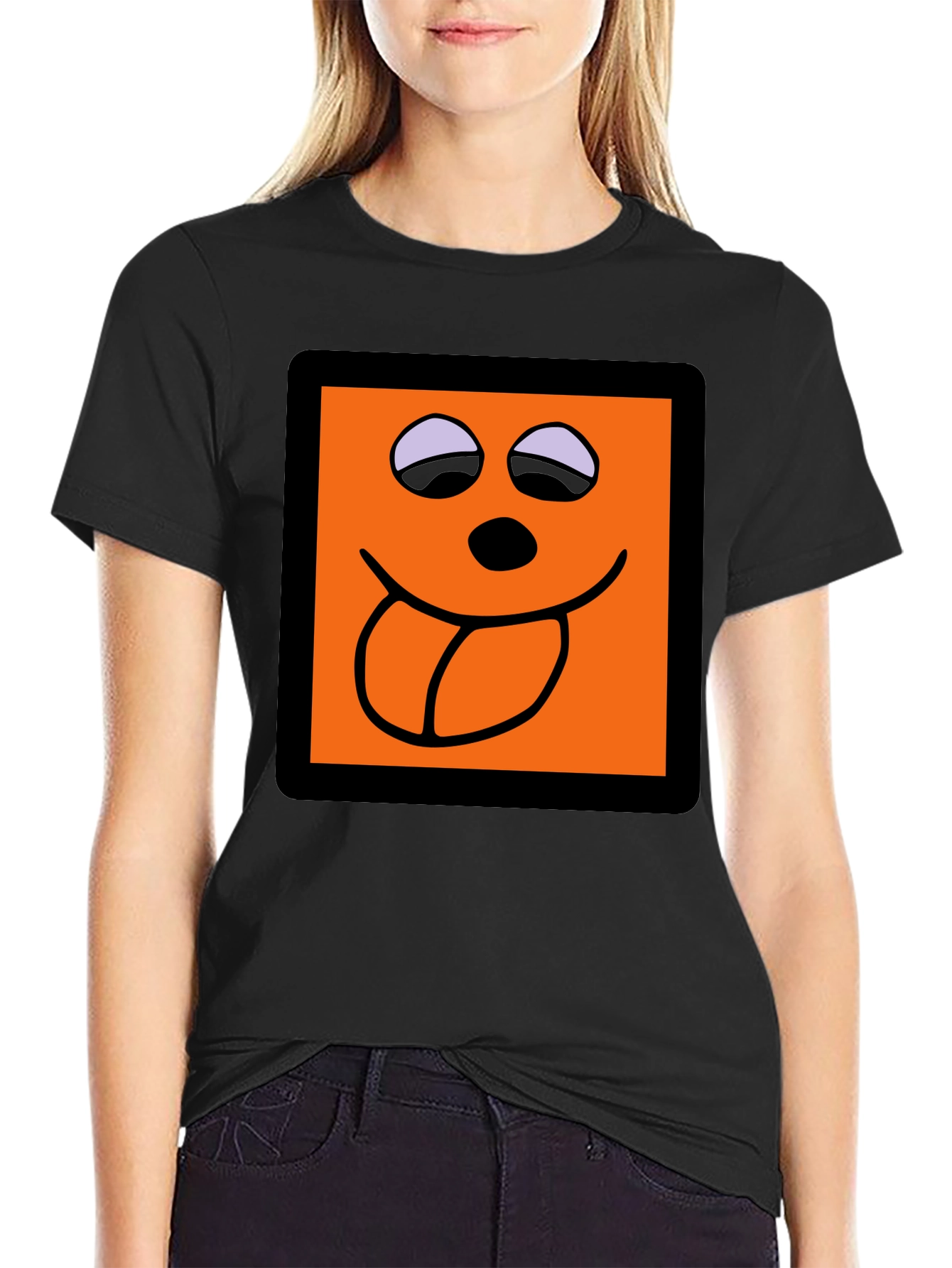 Funny Face Graphic Tee - Black T-Shirt