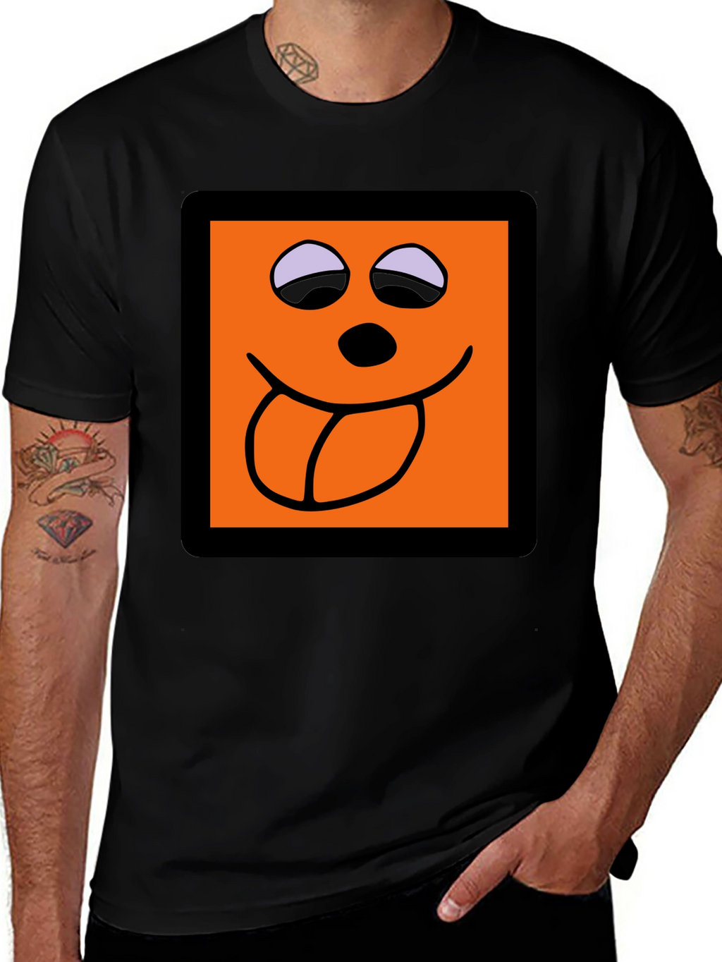 Funny Face Graphic Tee - Black T-Shirt