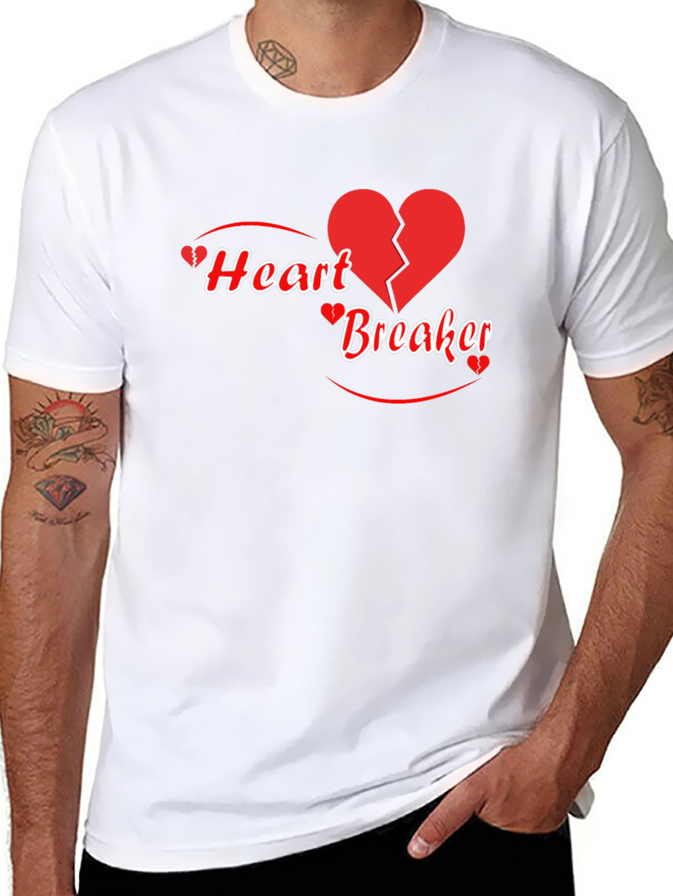 Heart Breaker Graphic T-Shirt - Black