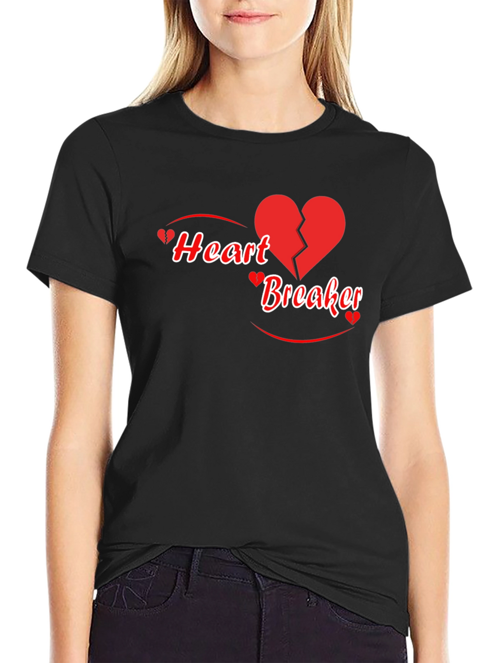 Heart Breaker Graphic T-Shirt - Black