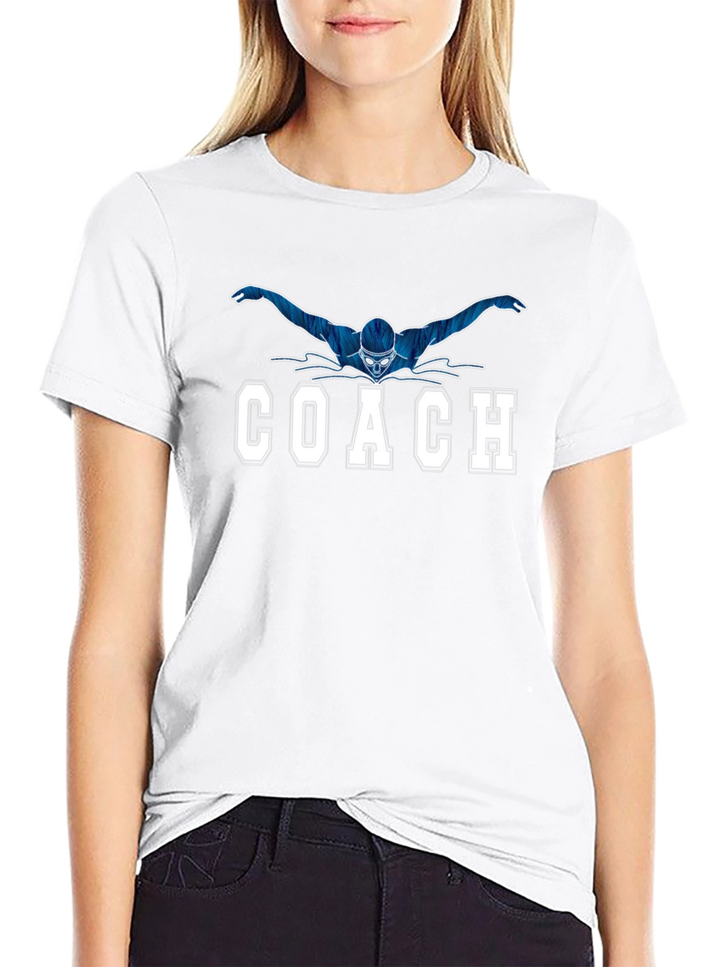 Swimmer Coach Graphic T-Shirt