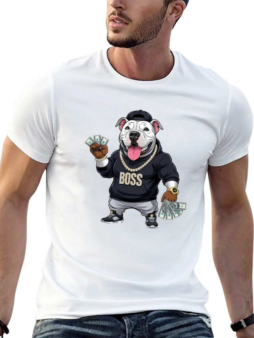 Boss Dog Graphic Black T-Shirt