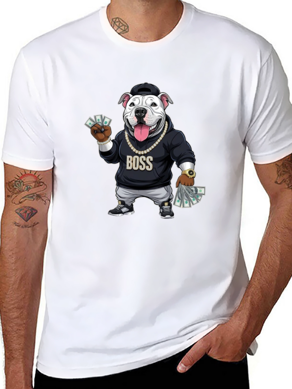 Boss Dog Graphic Black T-Shirt