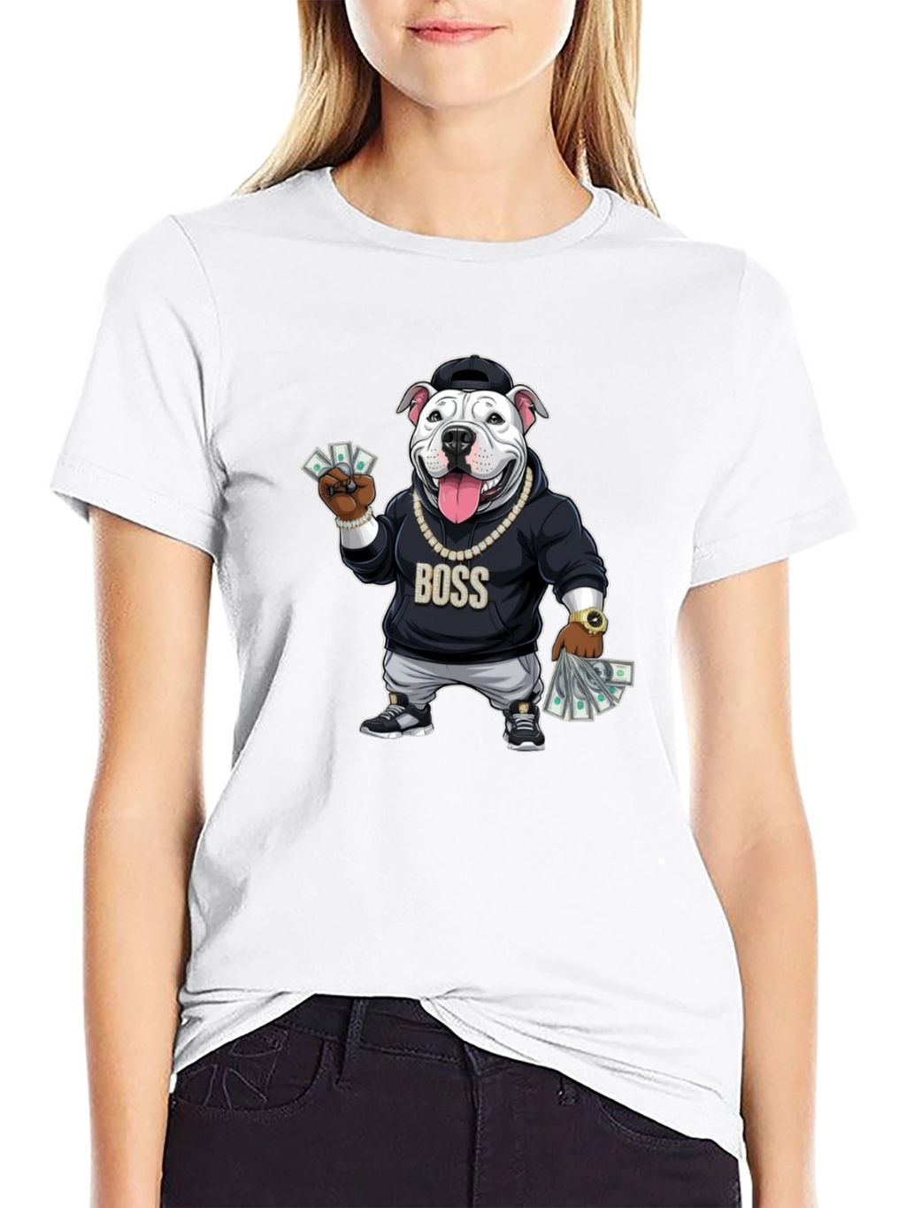 Boss Dog Graphic Black T-Shirt