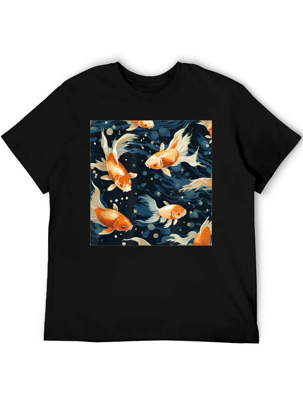 Goldfish Print Crew Neck T-Shirt